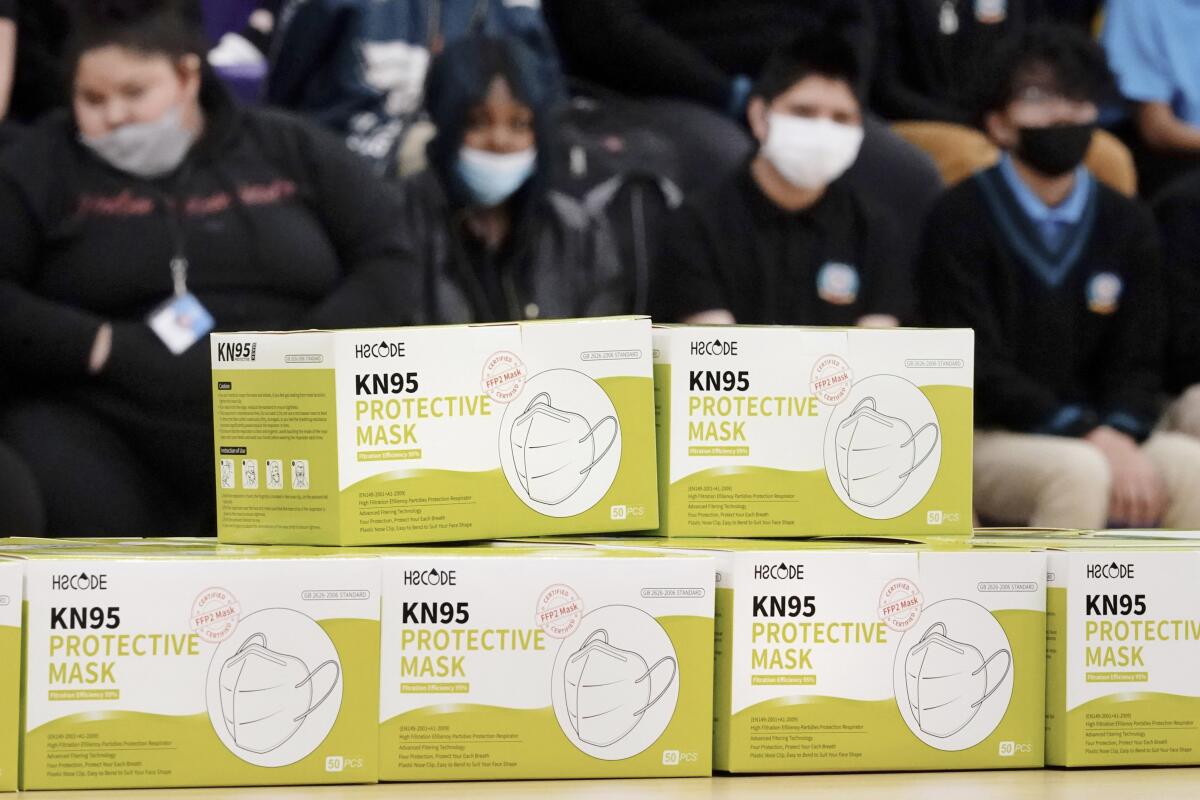 Boxes of KN95 masks 
