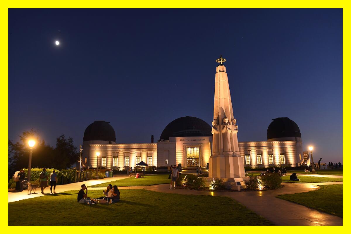 Una vista del Observatorio Griffith en Los Ángeles.