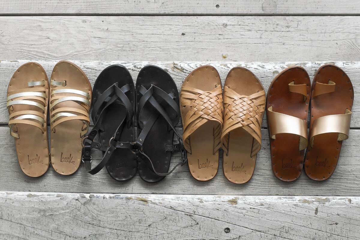 Beek's handmade leather sandals.