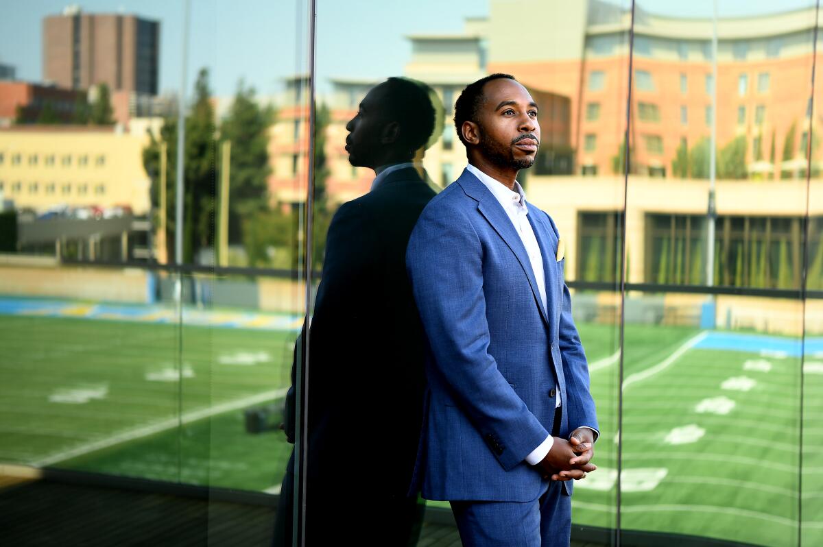 UCLA athletic director Martin Jarmond is positive about the future of his department. 