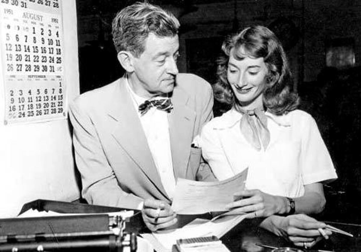 Preston Sturges with Sandy. "I didn't know whether to adopt her or to marry her," he wrote in his autobiography. They married in 1951; he died in 1959.