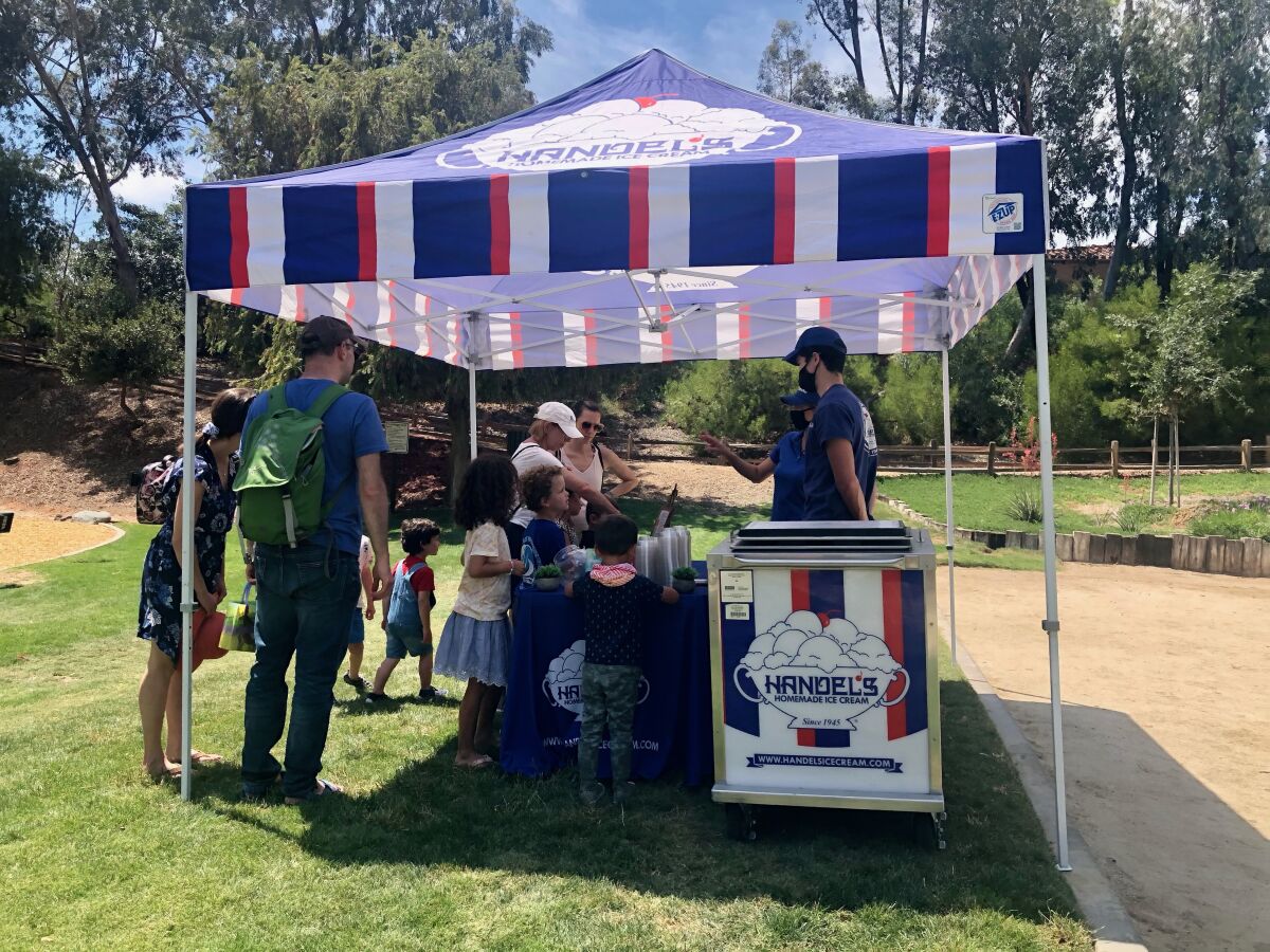 Handel's Ice Cream arrived to surprise the kids with a refreshing treat at the end of the walk.