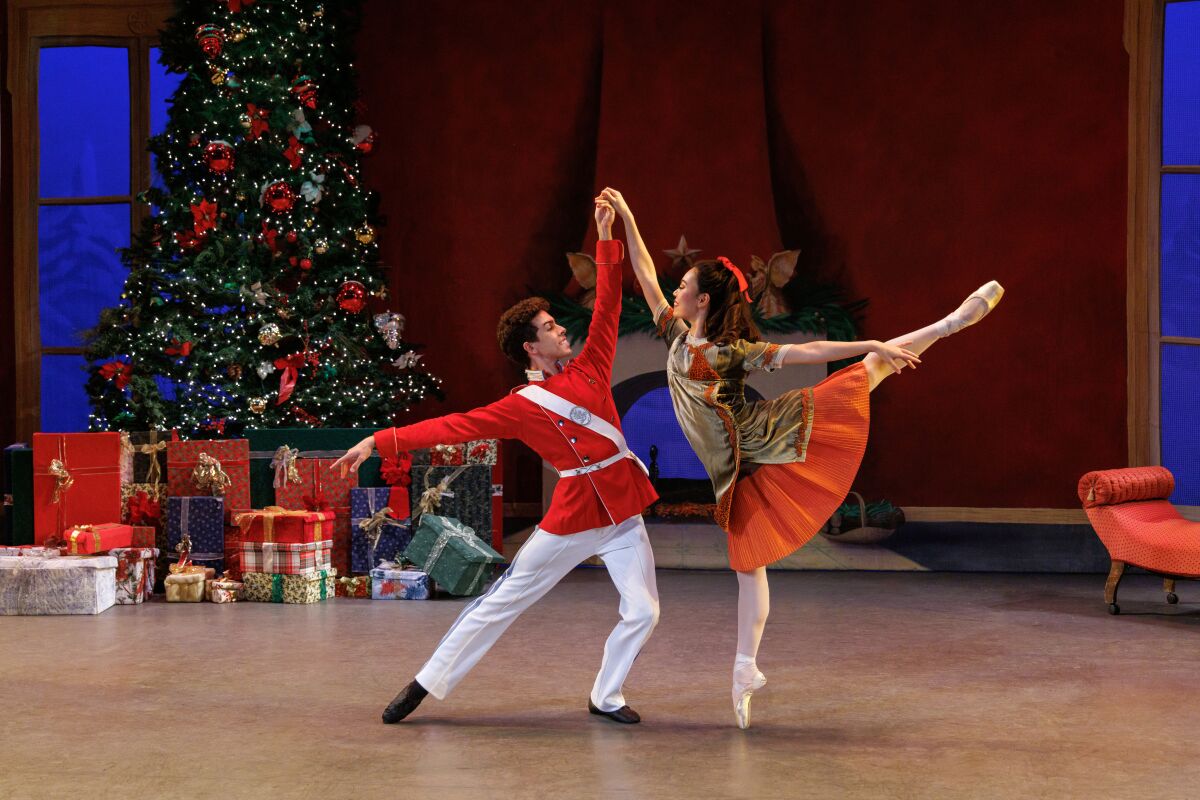 Two ballerinas on stage.