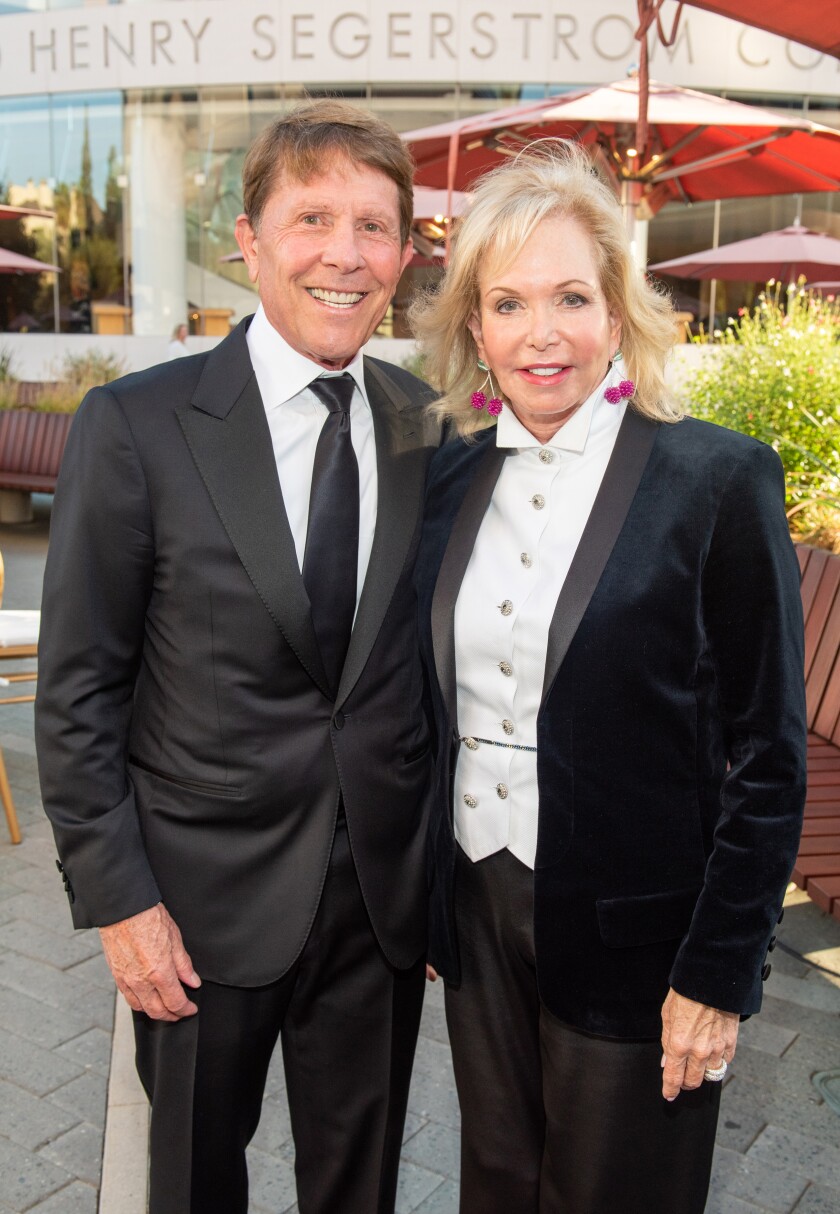 Pacific Symphony Gala Event Chair Judy Whitmore with husband Wes Whitmore at opening night dinner and concert.