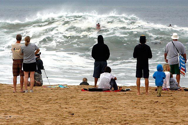 Large waves pound south-facing beaches
