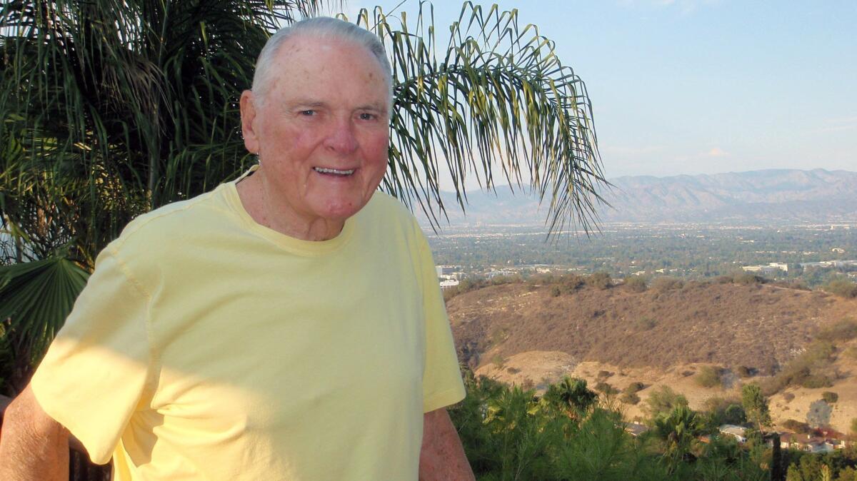 Jackson on the deck of his Sherman Oaks home in 2013.