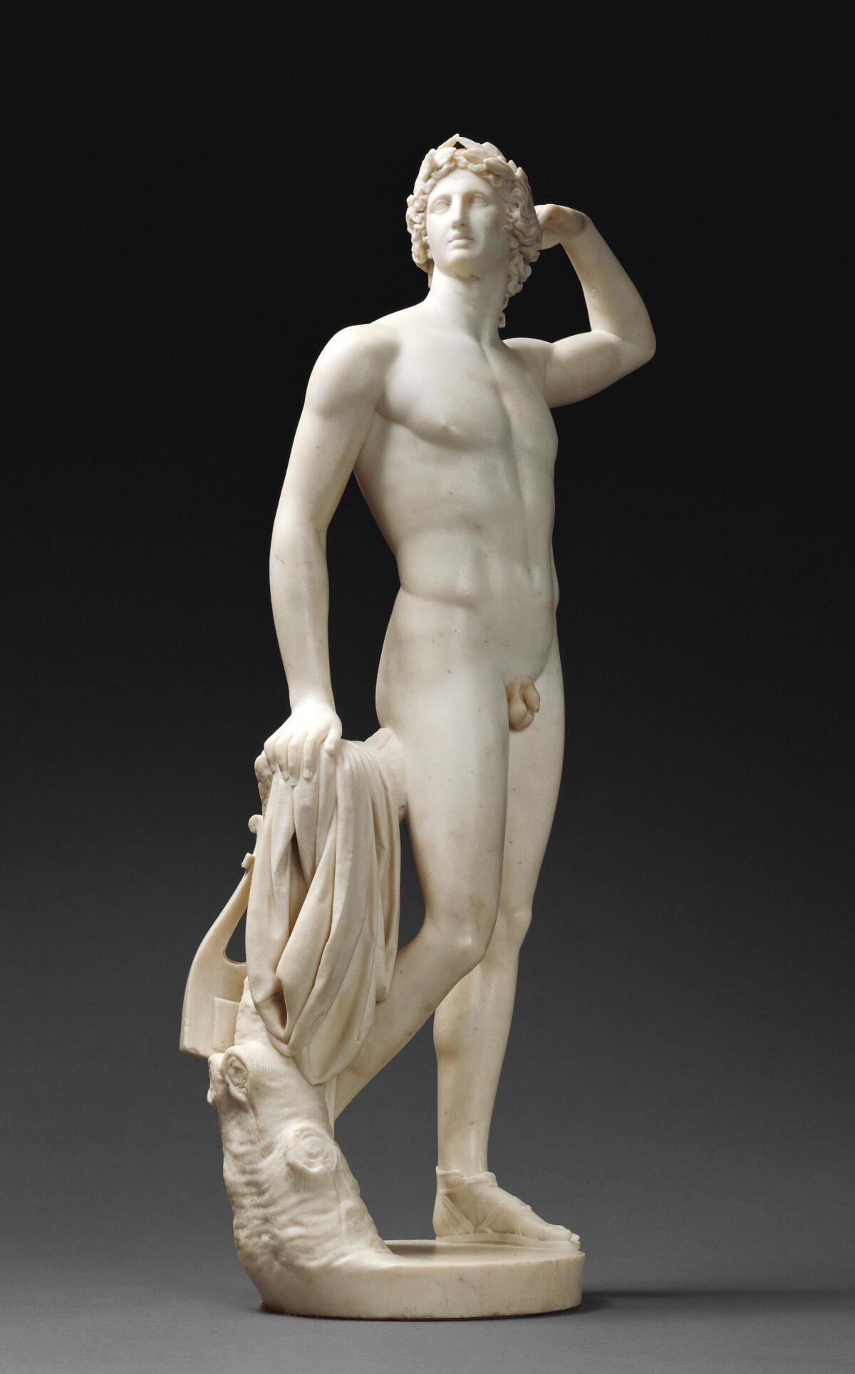 Antonio Canova, “Apollo Crowning Himself,” 1781-82, marble