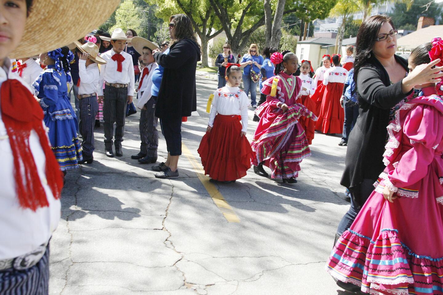 Ballet Folklorico Mexico Azteca dancers participate in Burbank on Parade, which took place on Olive Ave. between Keystone St. and Lomita St. on Saturday, April 14, 2012.