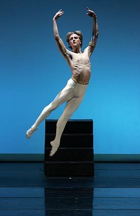 When men take the stage in ballet, the action suddenly shifts to midair. Choreography for men tends to show off their athleticism in soaring leaps and whirring vertical turns. With seven men superstars in one program, "Kings of the Dance," it's time to install air traffic control. David Hallberg performs the solo "Dance of the Blessed Spirits" by Frederick Ashton.