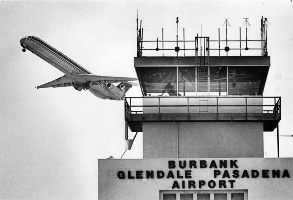 In 1986, the Burbank airfield was known as Burbank Glendale Pasadena Airport.