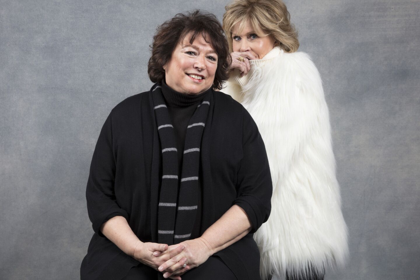Director Susan Lacy and Jane Fonda from the film, "Jane Fonda in Five Acts," photographed in the L.A. Times studio at Chase Sapphire on Main in Park City, Utah. FULL COVERAGE: Sundance Film Festival 2018 »