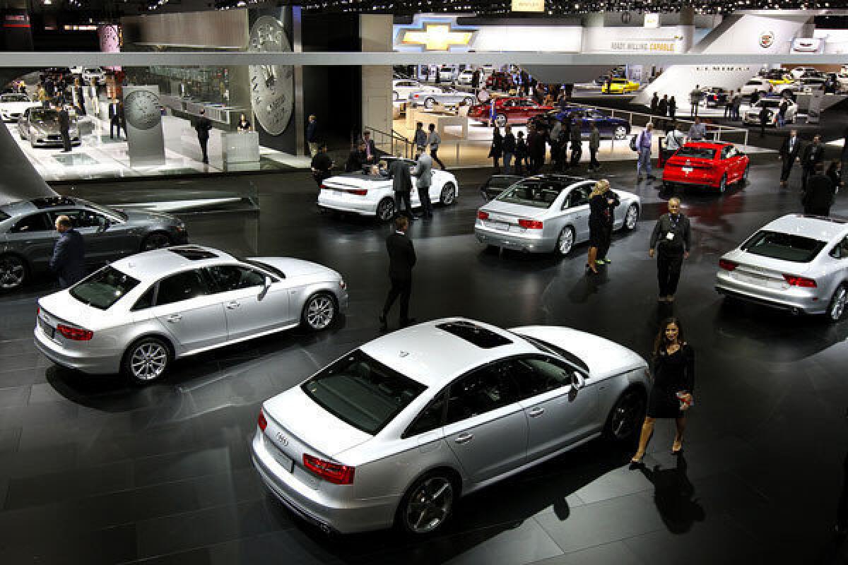 Automakers fill South Hall of the Los Angeles Convention Center during the 2013 L.A. Auto Show.