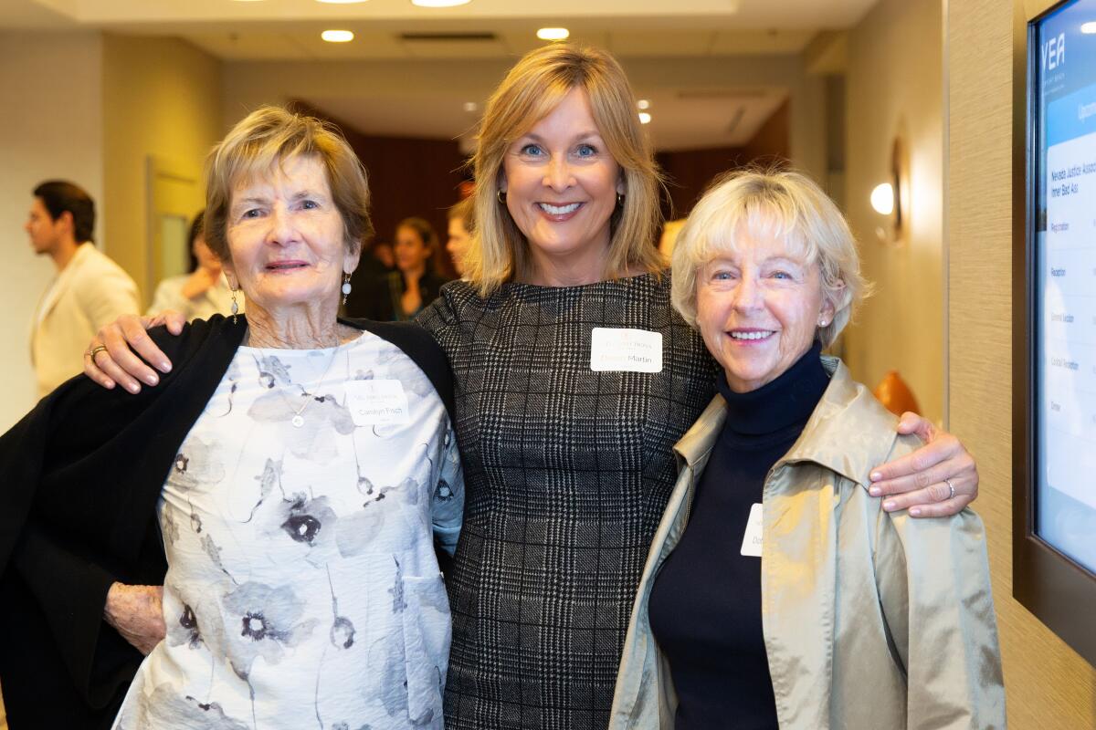 Major donors Carolyn Fisch, Devon Martin and Dotty Dozal attend the Circle of Life Breakfast.