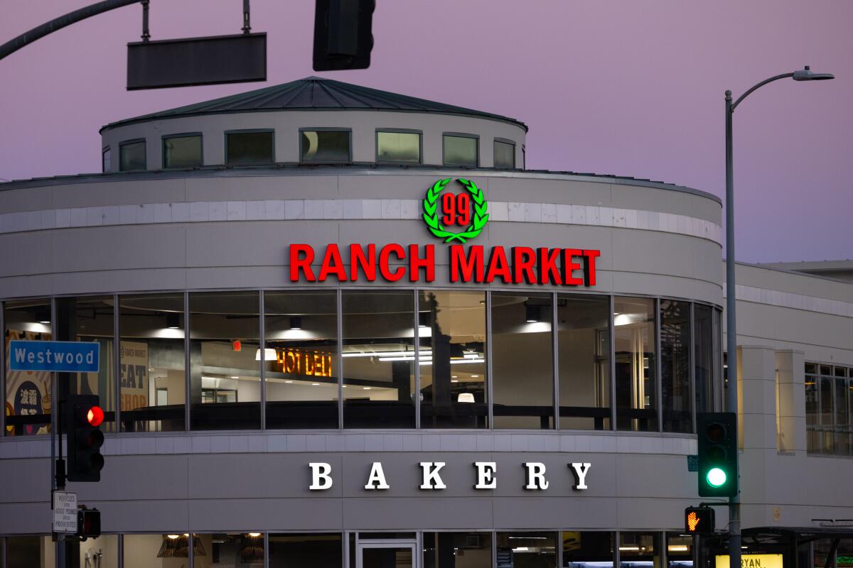 99 Ranch Market with red lit sign 
