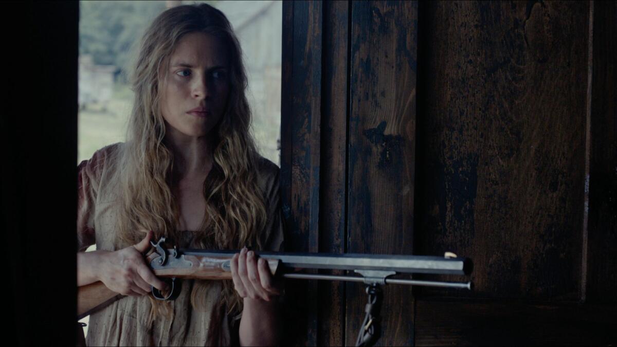 Brit Marling in a scene from "The Keeping Room," which has its world premiere as part of the 2014 Toronto International Film Festival.
