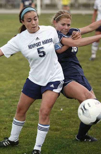 Newport Harbor High senior Megan Khademi (5), bound for the University of Nevada,was a first-team all-Sunset League selection.