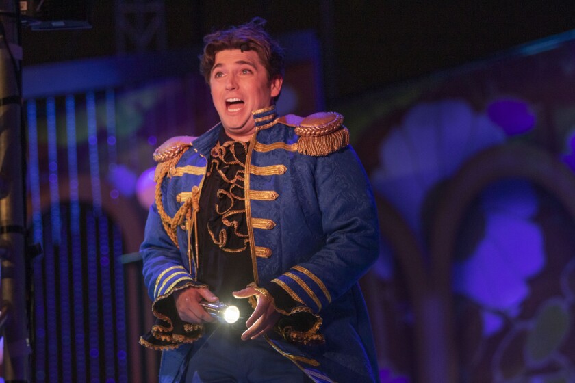 Baritone David Pershall plays Figaro in San Diego Opera's "The Barber of Seville."