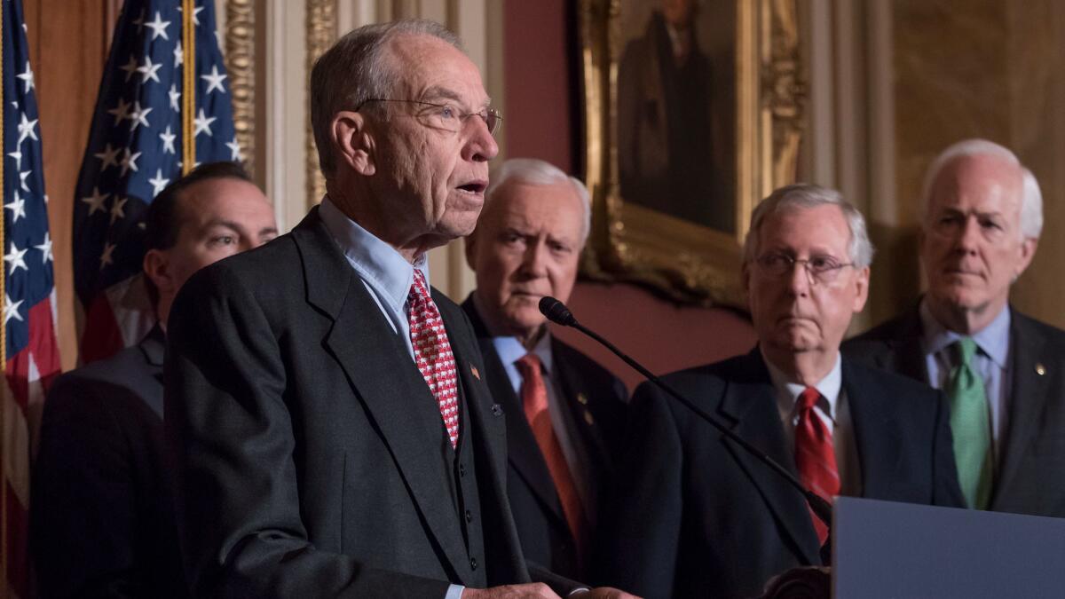 Senate Judiciary Committee Chairman Charles E. Grassley discusses his panel's plans to move forward on President Trump's judicial nominees.