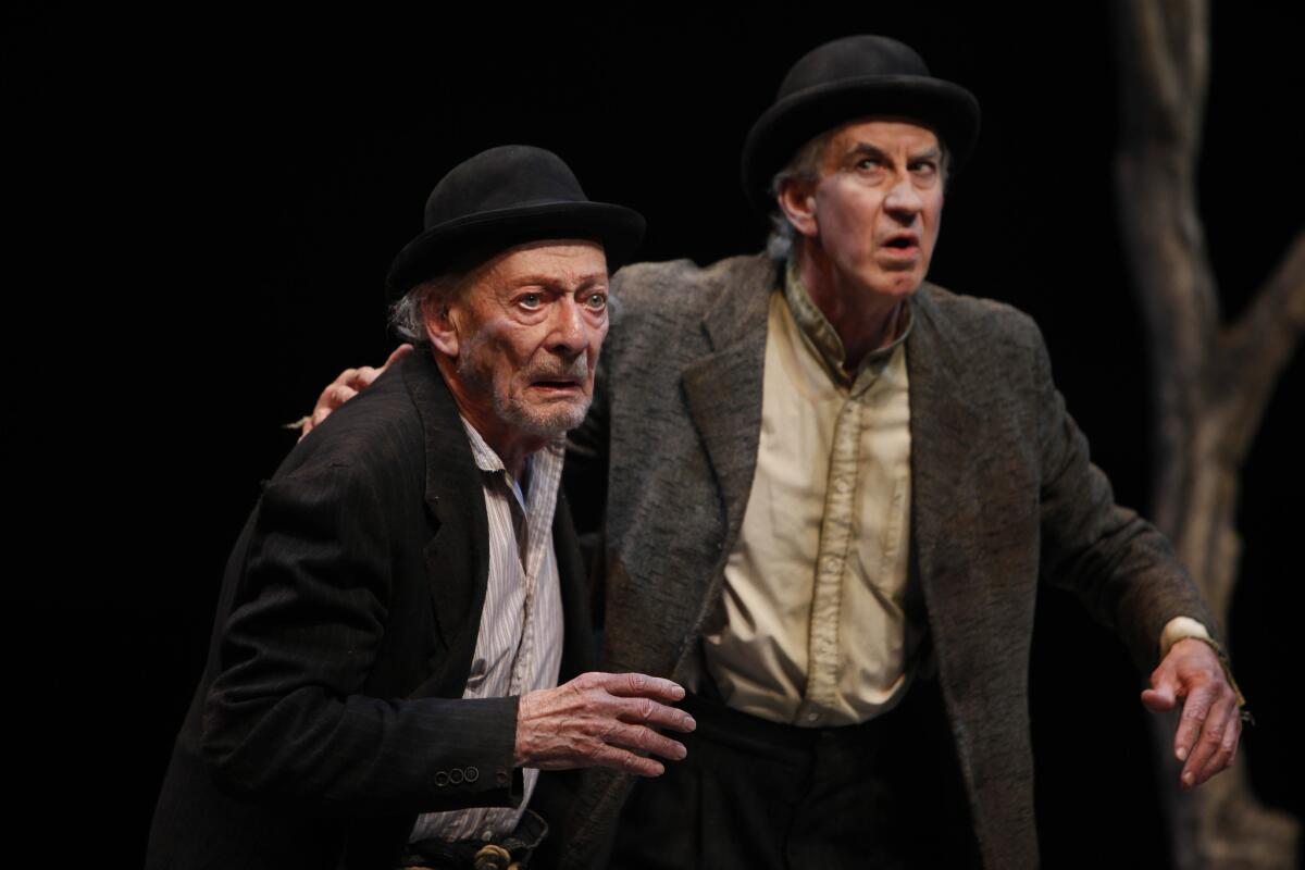 Alan Mandell, left, and Barry McGovern in "Waiting for Godot" in 2012 at the Mark Taper Forum.