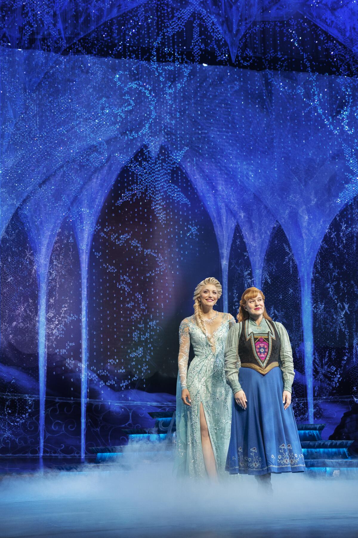 Caroline Bowman and Lauren Nicole Chapman in "Frozen — the Musical" national tour.