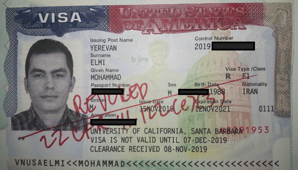 Mohammad Elmi landed at Los Angeles International Airport on Dec. 13, but was denied entry. He is now back in Iran.