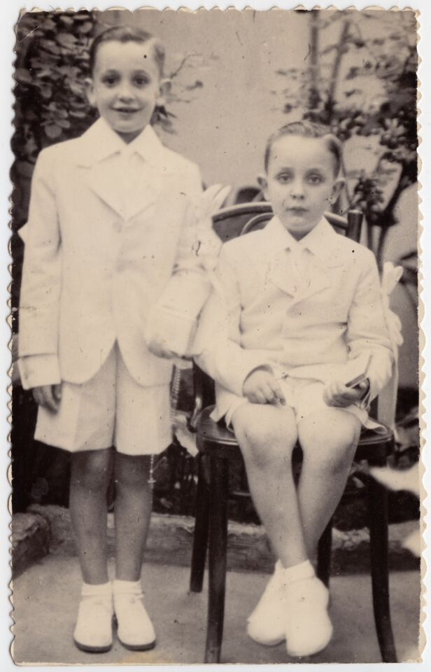 Jorge Mario Bergoglio, left, and his brother, Oscar, in a photo provided by their sister, Maria Elena Bergoglio. The undated photo was taken in Buenos Aires. Jorge Mario Bergoglio became Pope Francis last week.