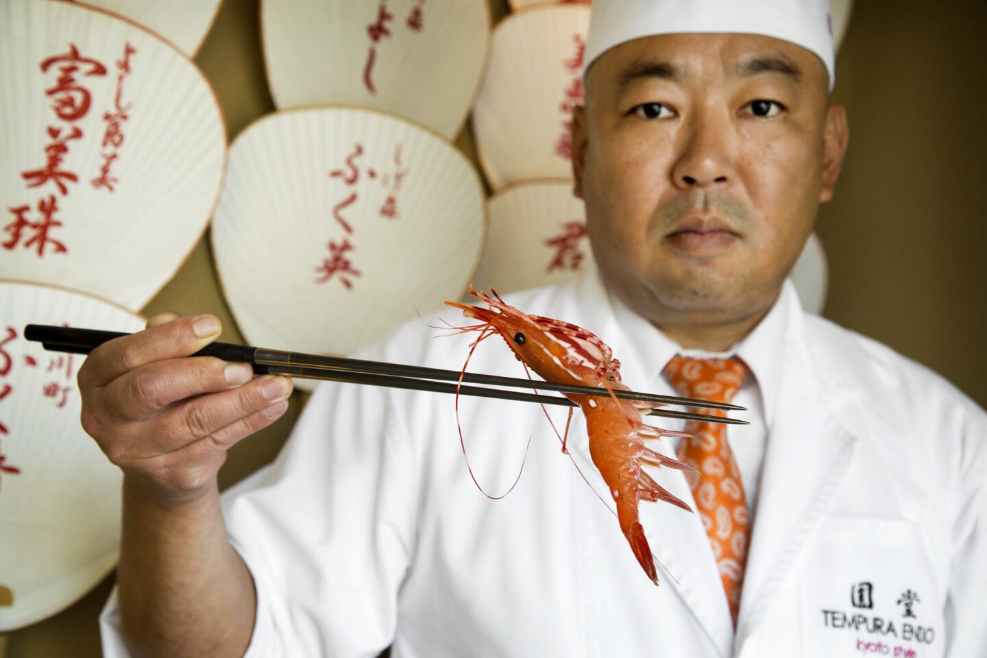 Executive chef Satoshi Masuda at Tempura Endo.