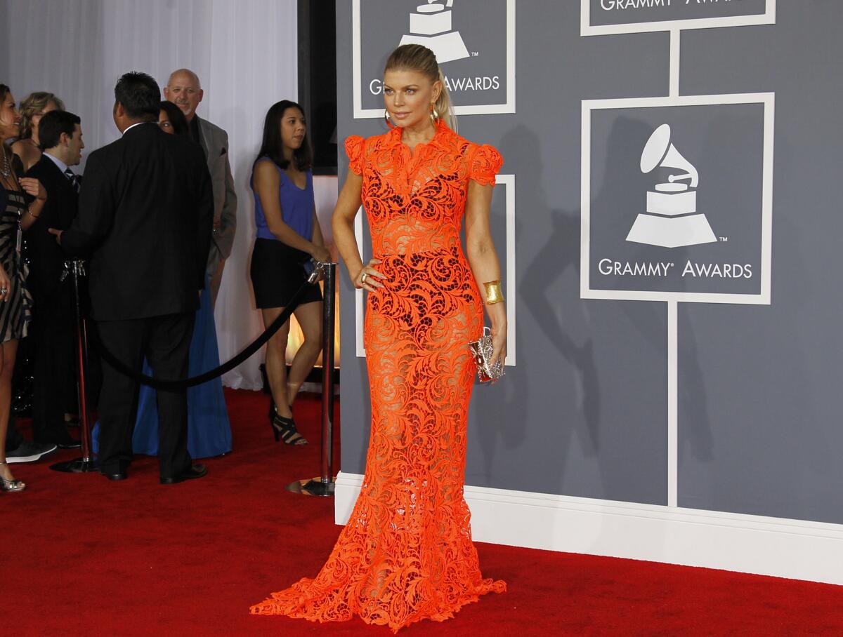 Fergie attends the Grammy Awards in 2012.