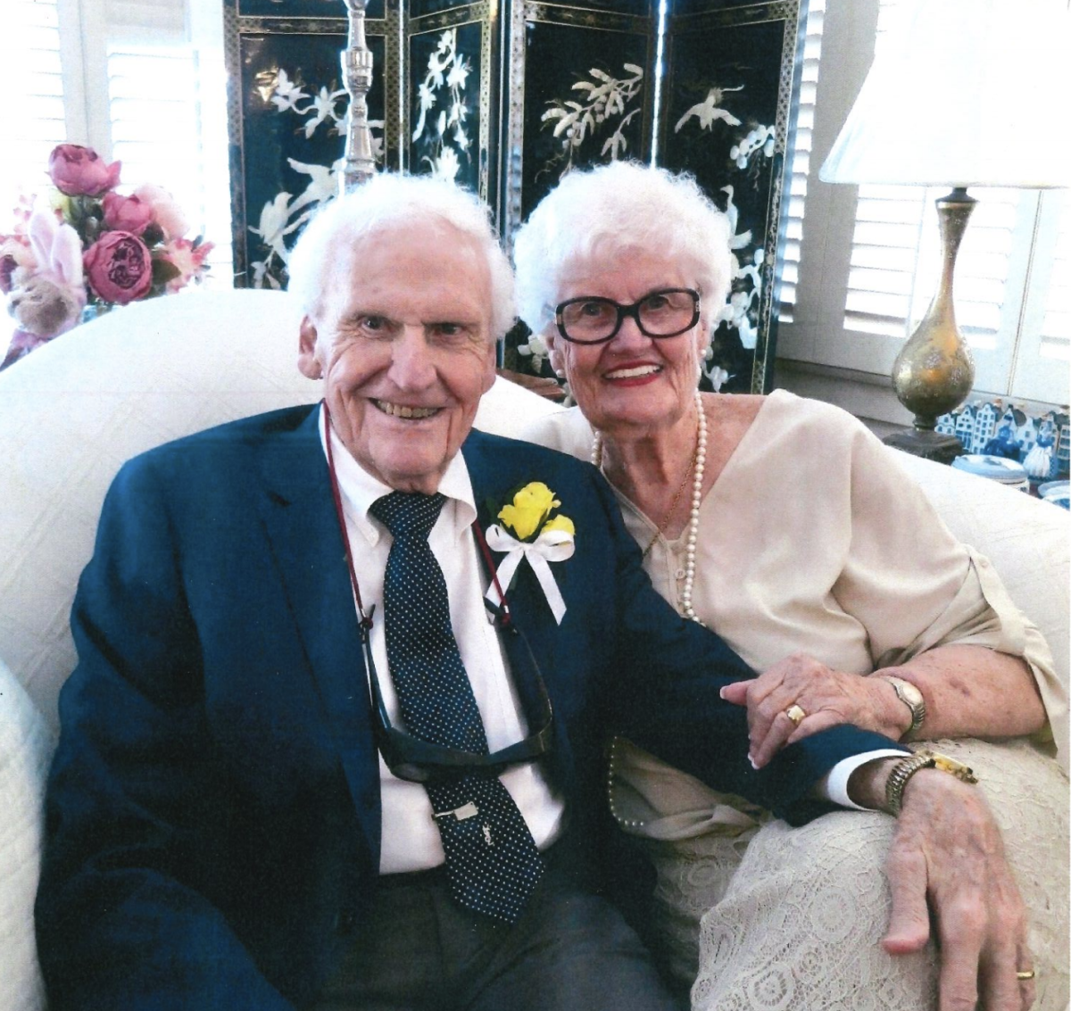 Roy and Martha Erickson are pictured on their wedding day in April 2019.