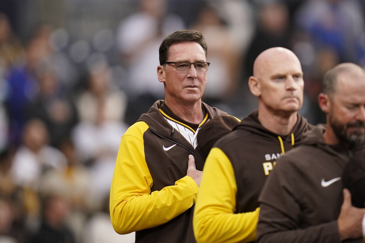 San Diego Padres manager Bob Melvin 