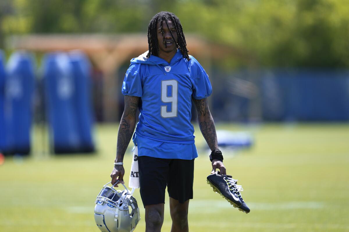 Suspended Lions WR Jameson Williams says he wasn't aware of NFL rules on  gambling he violated - The San Diego Union-Tribune
