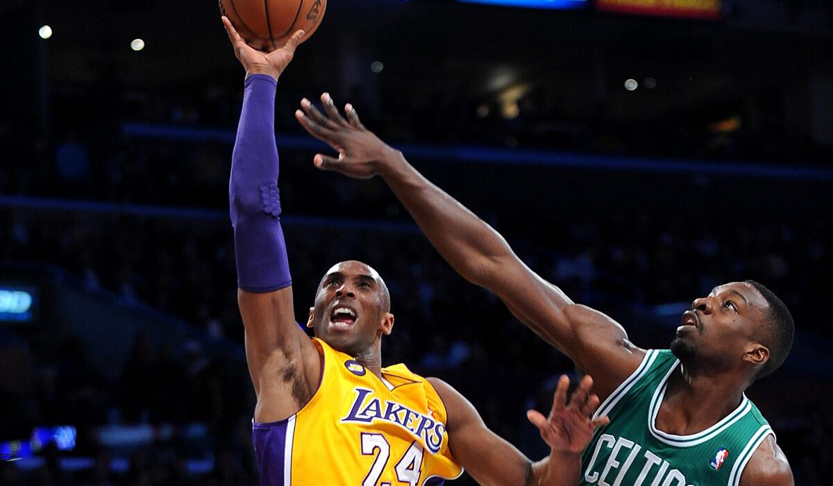 Kobe Bryant will lead the Lakers against Jeff Green and the Celtics on Friday night.