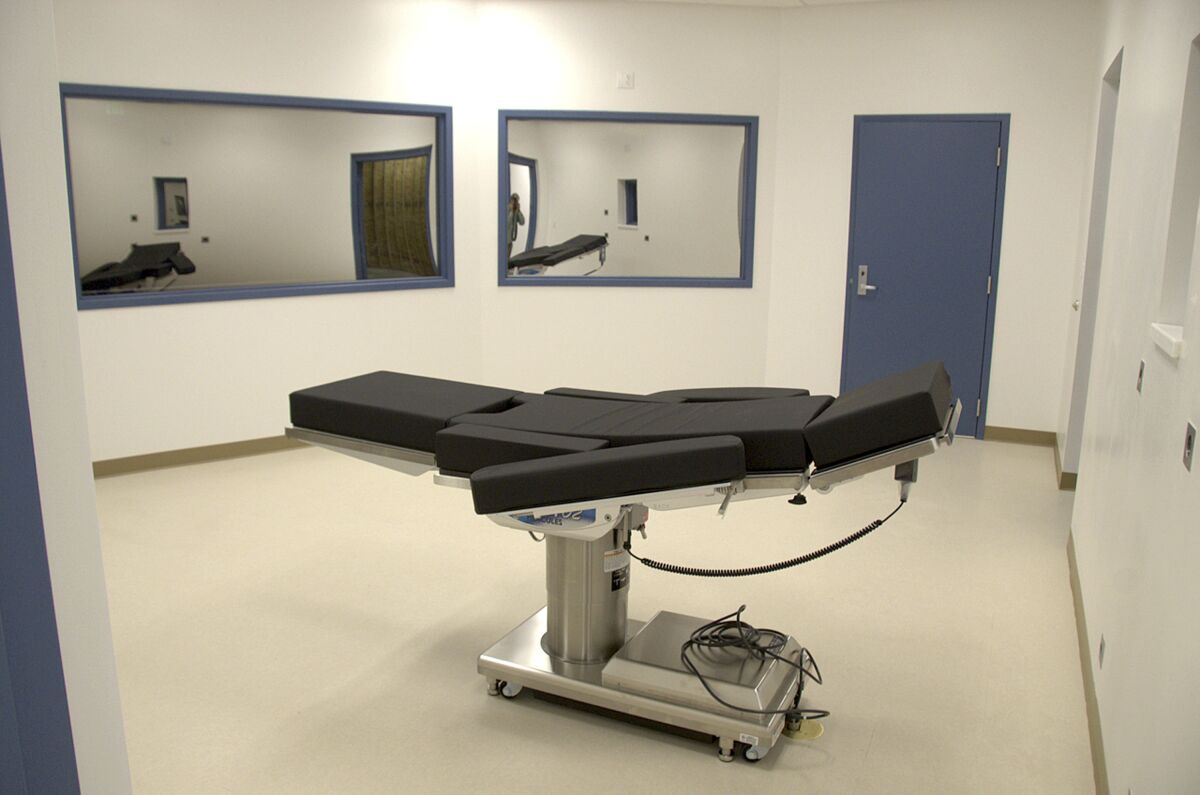 FILE - This Nov. 10, 2016, file photo provided by the Nevada Department of Corrections shows the then-newly completed execution chamber at Ely State Prison in Ely, Nev. Nevada prison officials say they'll use a never-before-tried combination of drugs will be employed for the state's first lethal injection in 15 years. (Nevada Department of Corrections via AP, File)