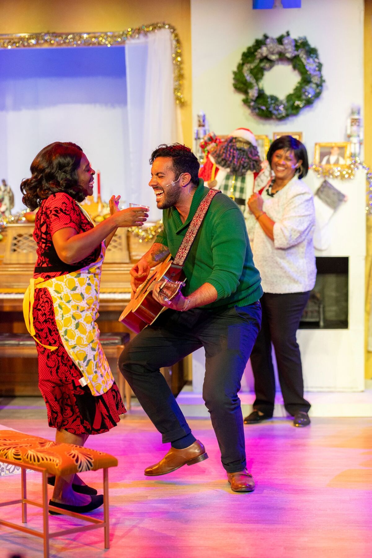 Milena (Sellers) Phillips, Frankie Alicea-Ford and Portia Gregory in "1222 Oceanfront: A Black Family Christmas."