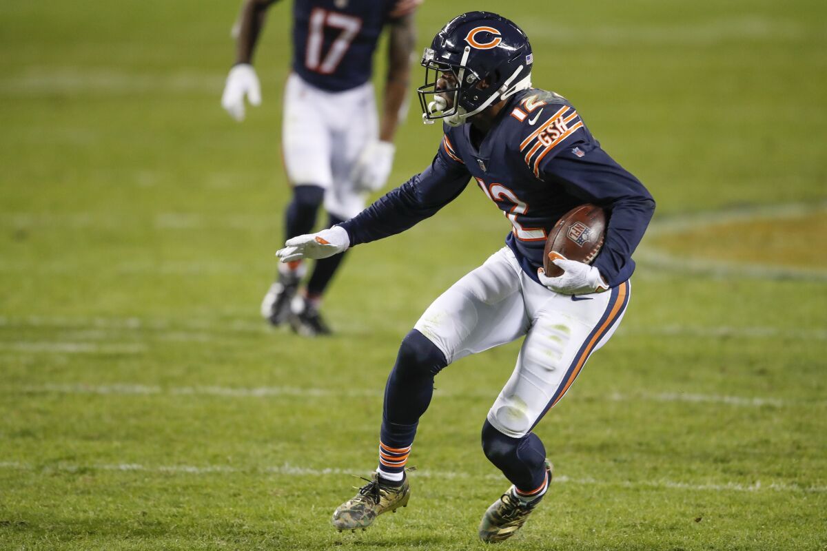 Chicago Bears wide receiver Allen Robinson rushes with the ball against the New Orleans Saints.