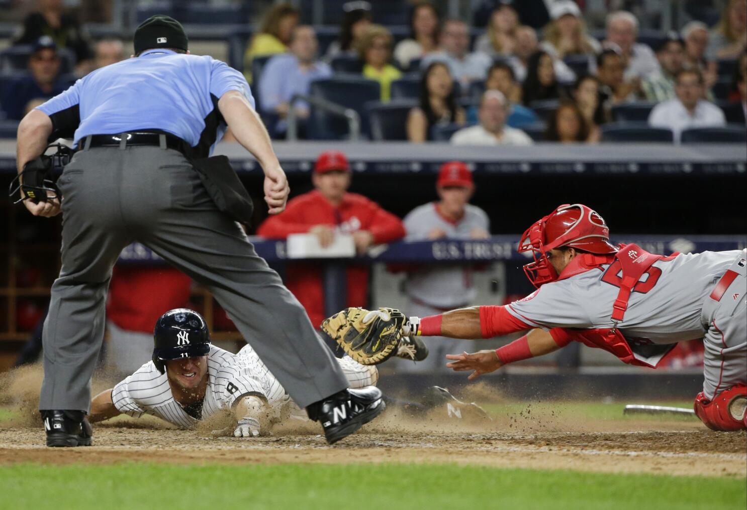 New York Yankees left fielder Brett Gardner (11) in action during