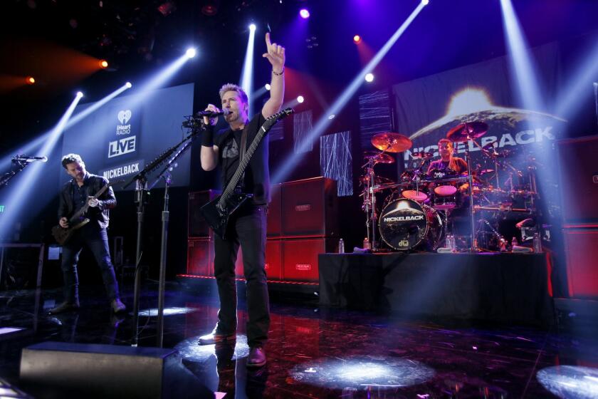 Nickelback performs at the iHeartRadio Theater in Burbank on Nov. 18.