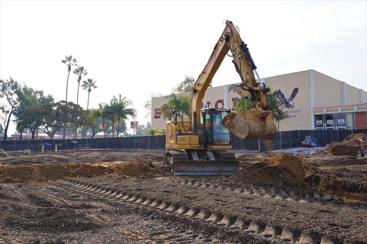 Construction began last Friday on a new performing arts complex at Estancia High School.