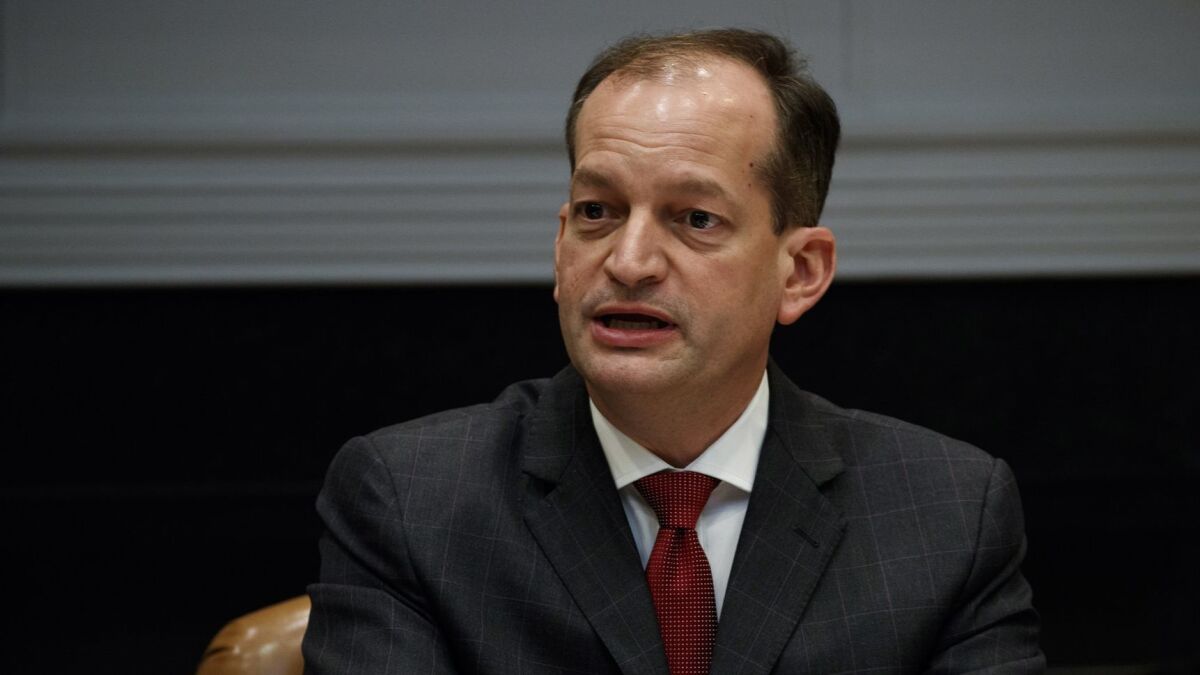 Labor Secretary Alex Acosta has proposed a significant reduction in overtime protections from what the Obama administration had proposed.