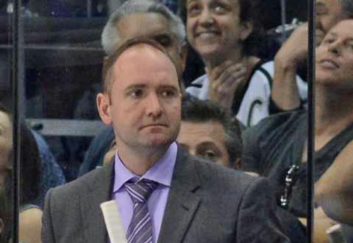 Devils Coach Peter DeBoer maintains his focus during Game 4 of the Stanley Cup Final.