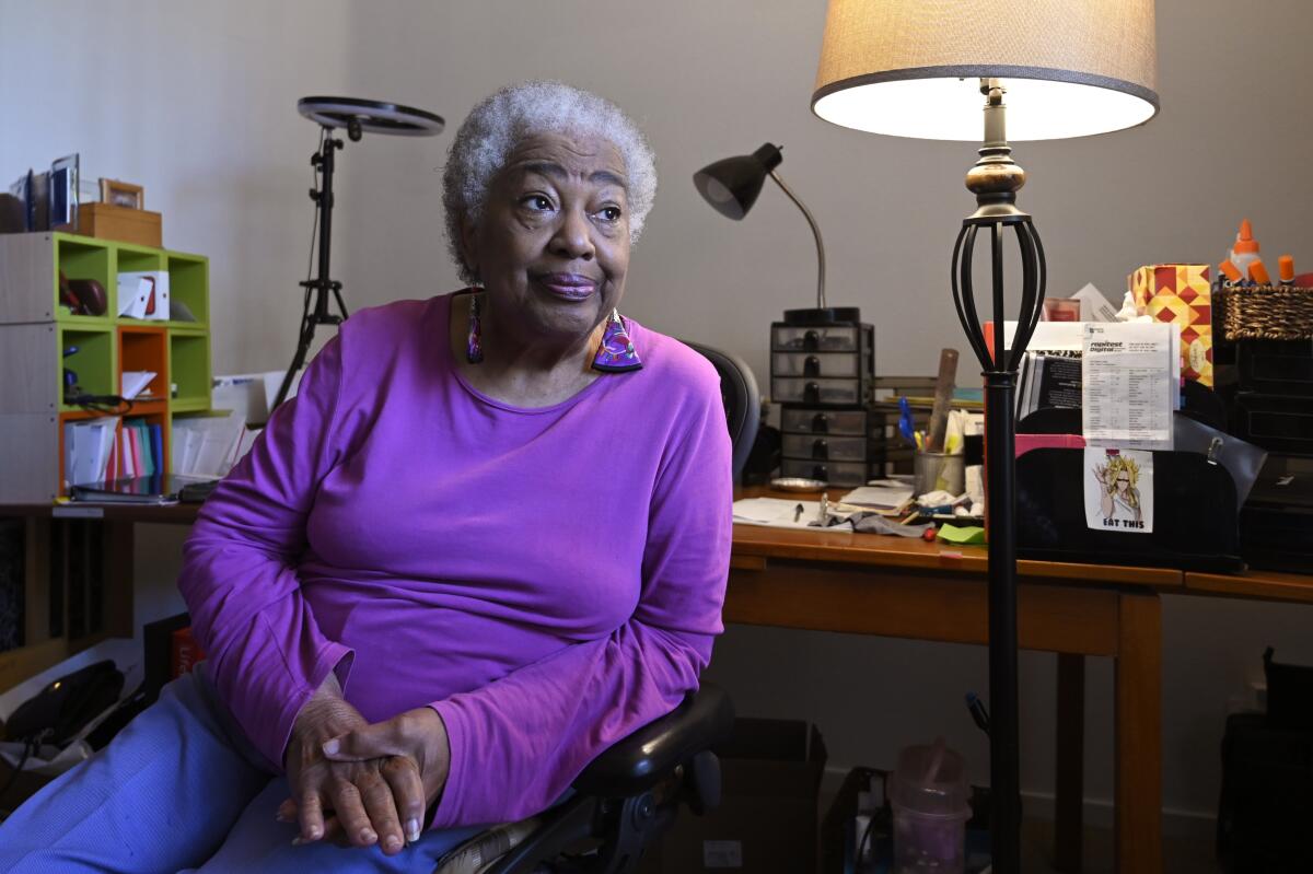 Former Boyle Heights resident Shirlee Smith in her home office in Las Vegas.