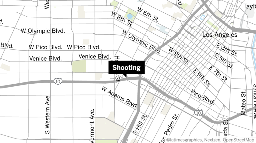 Map showing area near USC campus