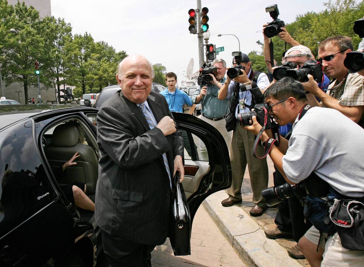 First Amendment attorney Floyd Abrams is seen arriving at Federal Court in Washington, D.C.