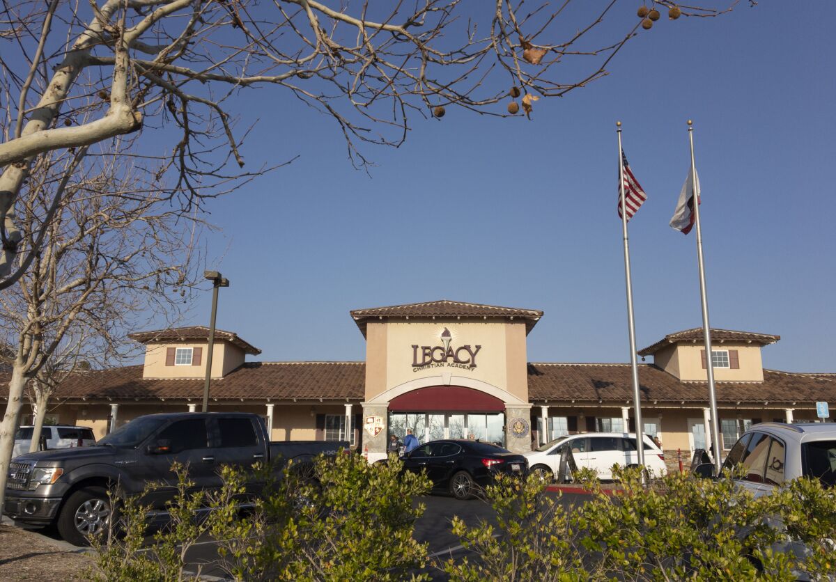 Legacy Christian Academy in Santa Clarita.