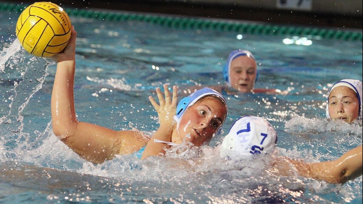 Corona del Mar High's Layne Anzaldo takes a shot against Santa Margarita on Dec. 20, 2016.