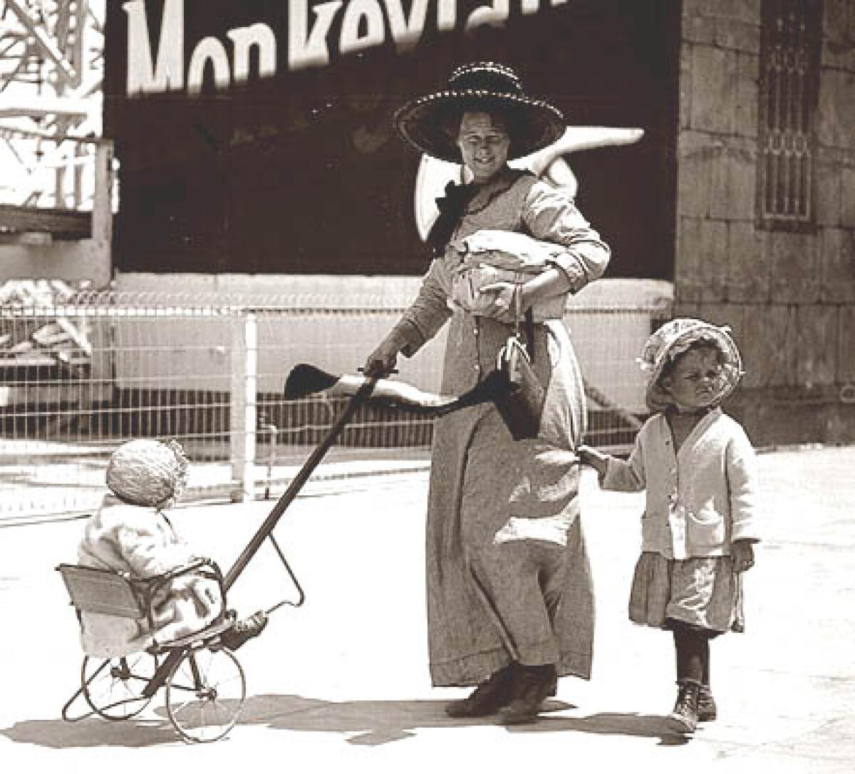 A mom and her kids visit Monkeyland at Wonderland.