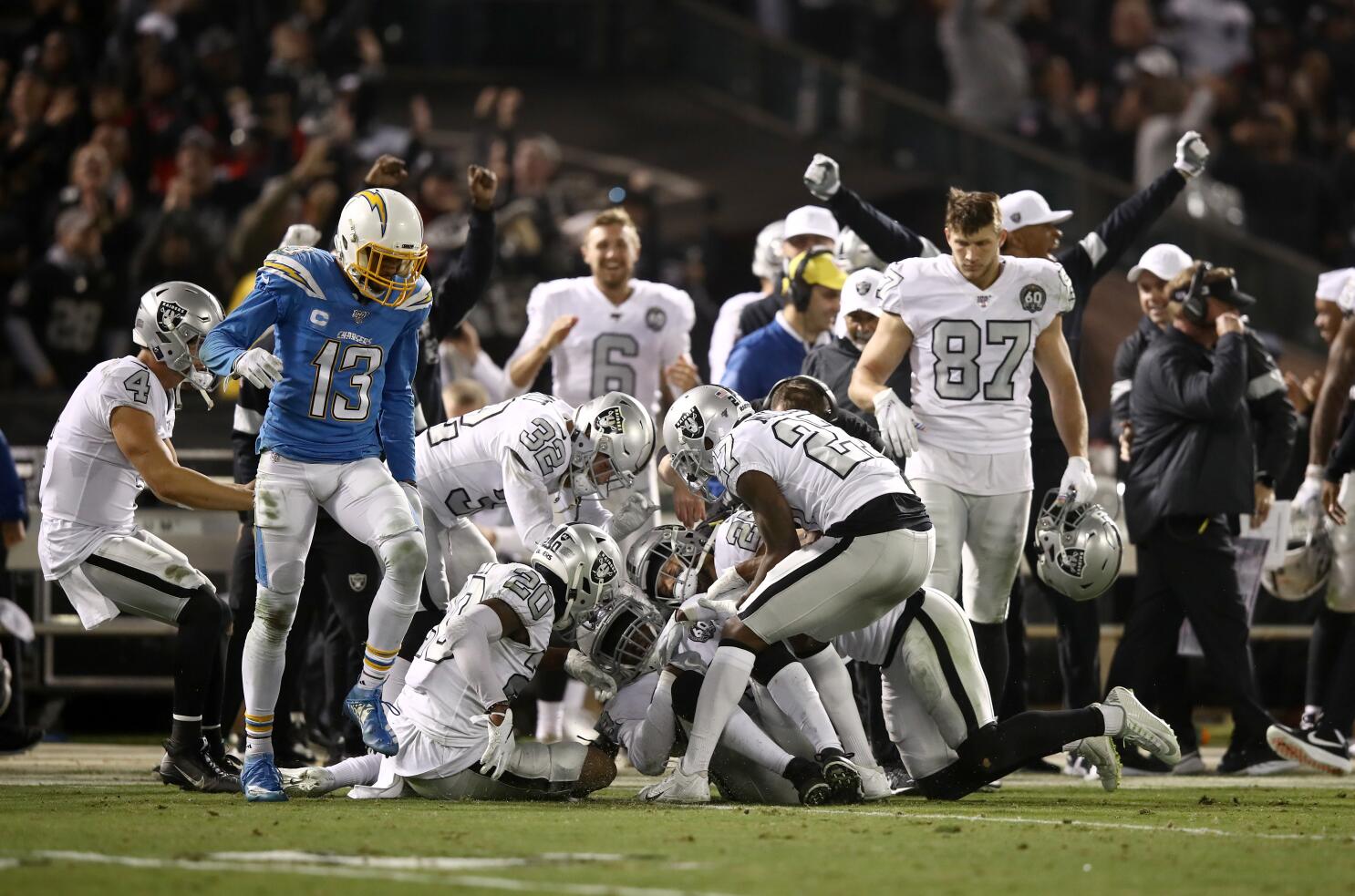 Chargers-Raiders rivalry making likely last stop in Oakland