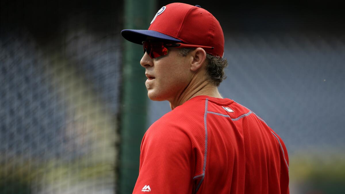 Chase Utley is set to make his debut with the Dodgers as a designated hitter.