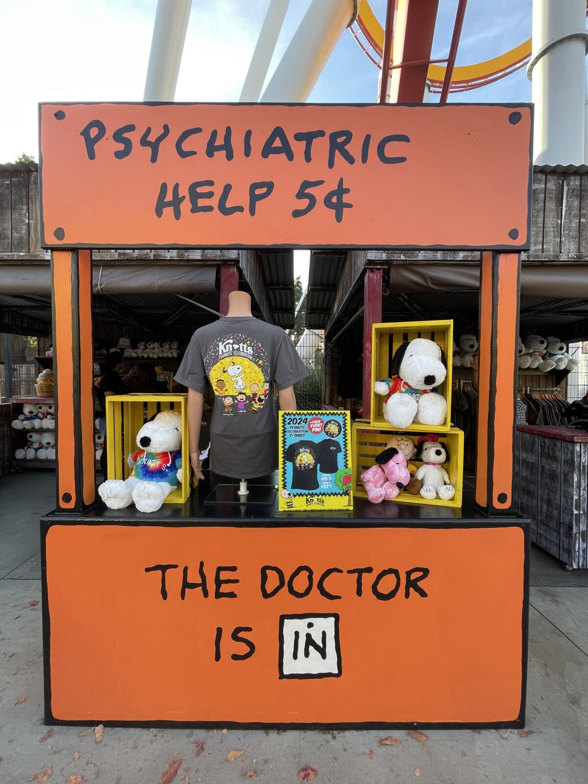 Psychiatric Help stand from Peanuts. 