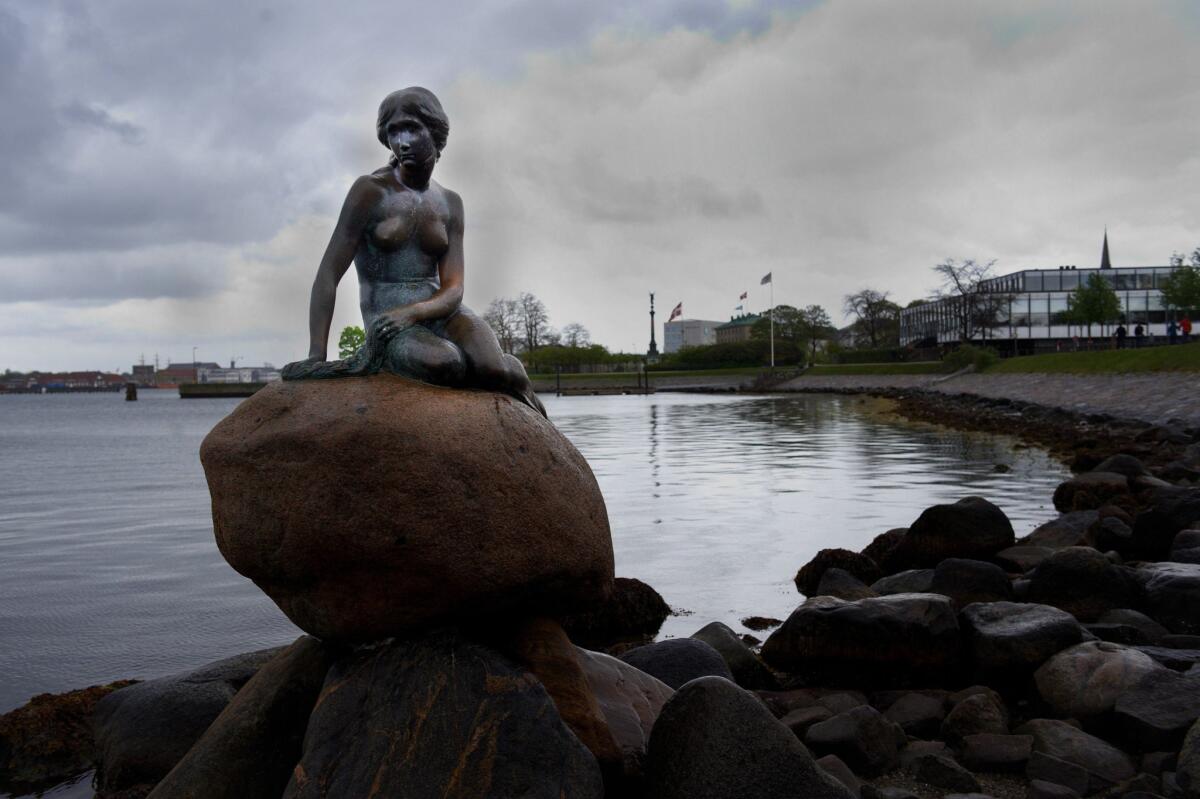 "The Little Mermaid," a bronze statue by Edvard Eriksen, that was removed — and later reinstated — to Facebook. (Tariq Mikkel Khan / Associated Press)